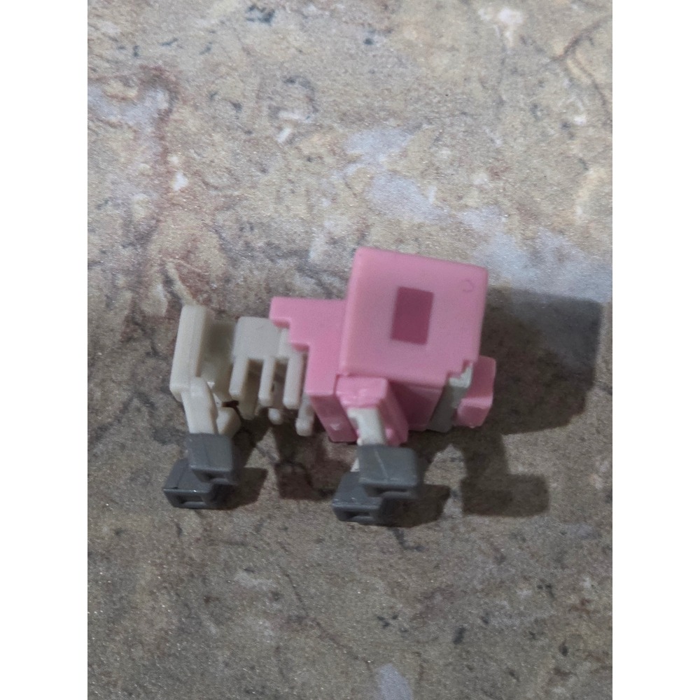 Minecraft Earth Skeleton Pig Mini Figure Pink Collectible Toy